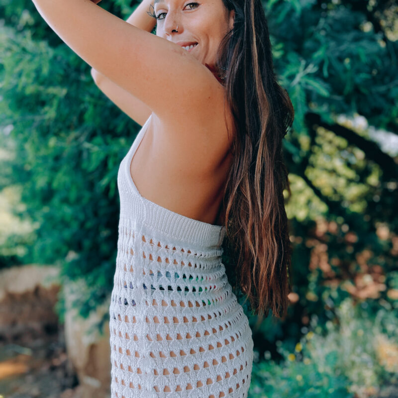 Salida de baño corta en blanco