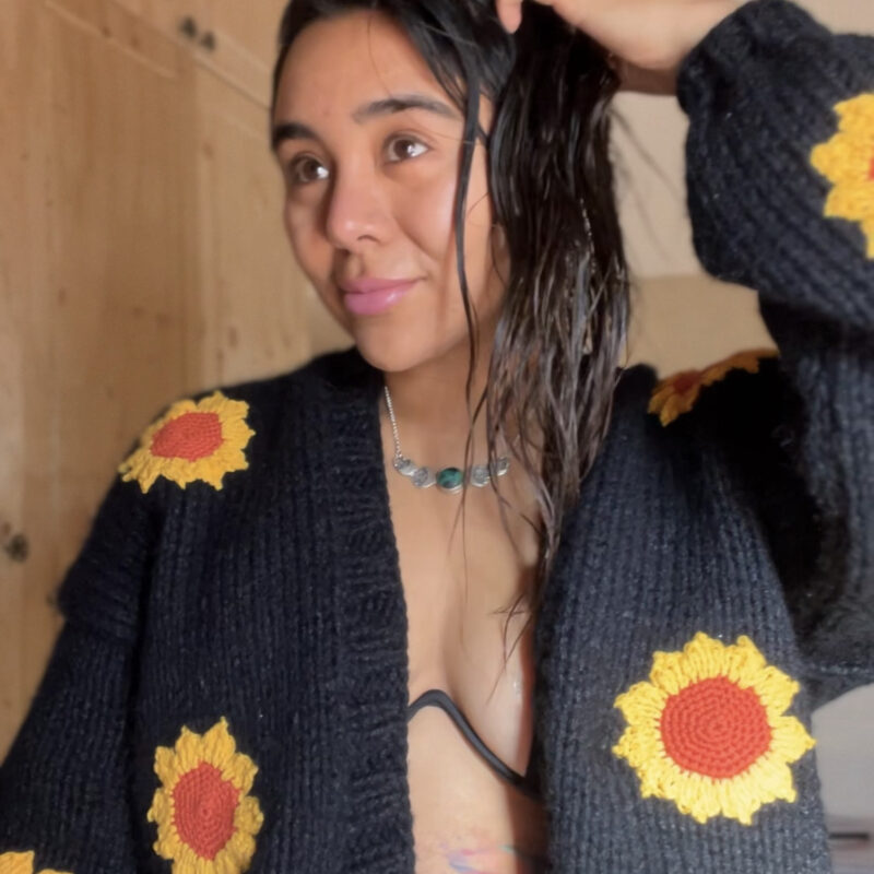 Cardigan girasol