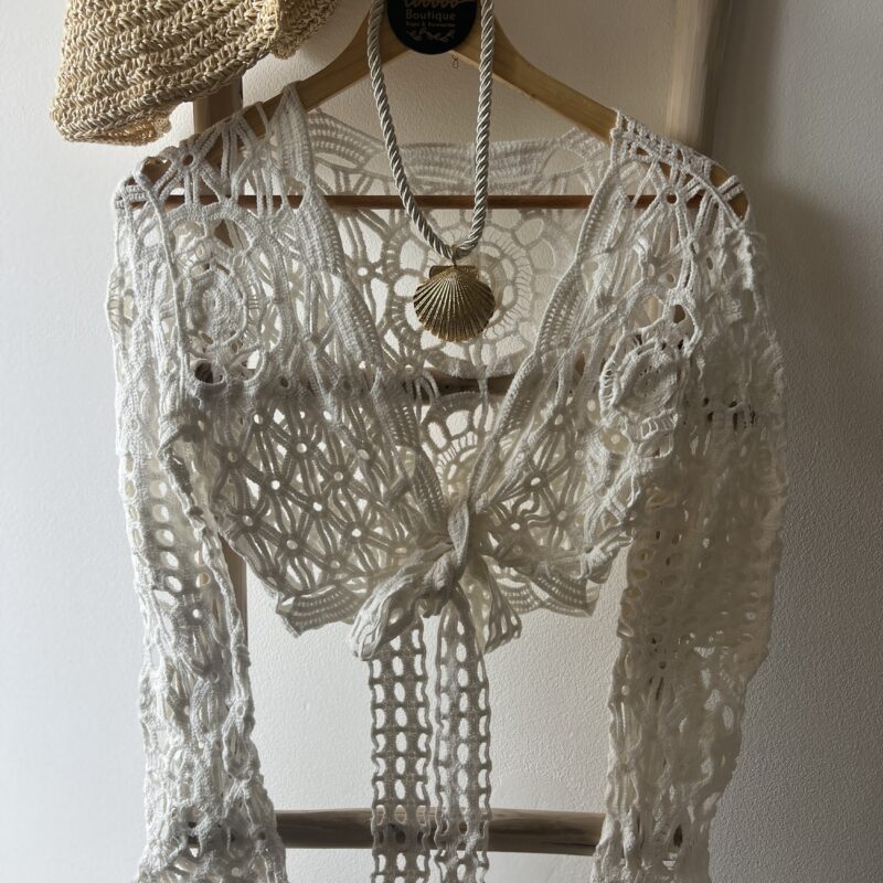 Top cruzado de manga larga