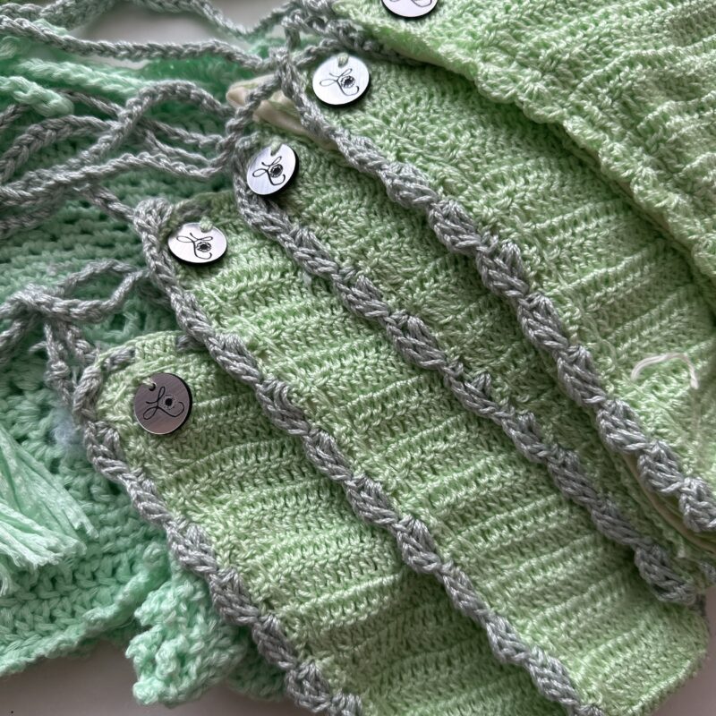 Bikini strapless verde limón